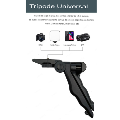 Kit Trípode Todo en Uno – Luz LED y Micrófono – Contenido Profesional al Instante