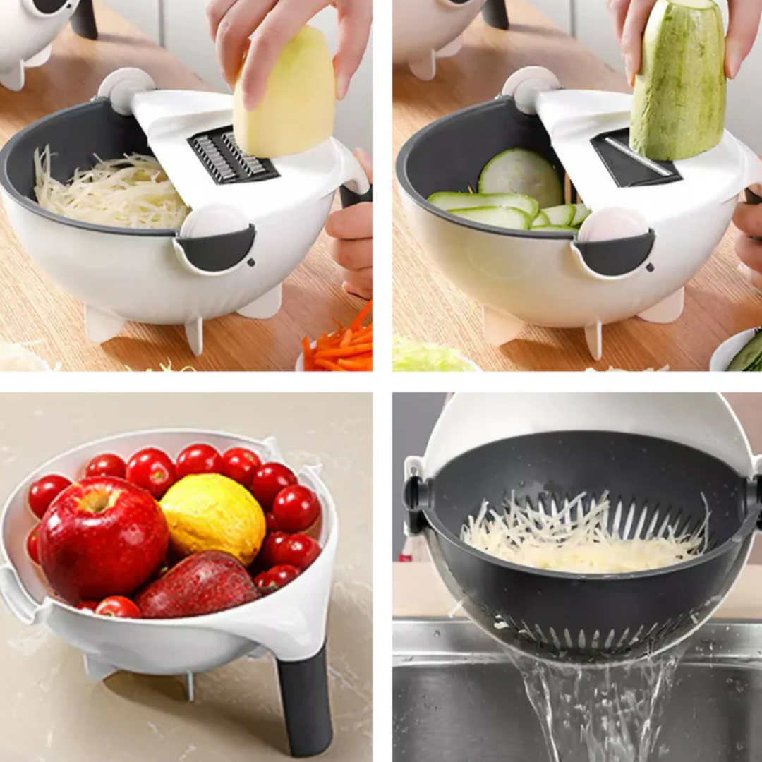 Bowl Colador 360° – Doble Capa – Arroz, Verduras y Frutas Sin Esfuerzo!