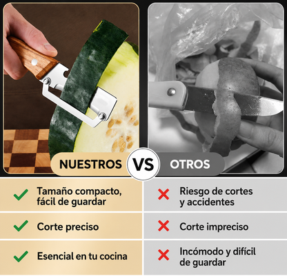 2x1 PELADOR SUIZO MULTIUSOS – Acero inoxidable- Pela Rápido y fácil!