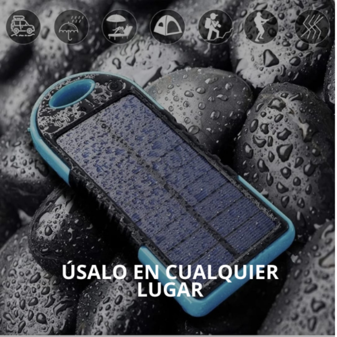Cargador Solar de Emergencia – Linterna LED – Siempre Conectado sin importar lo que pase!
