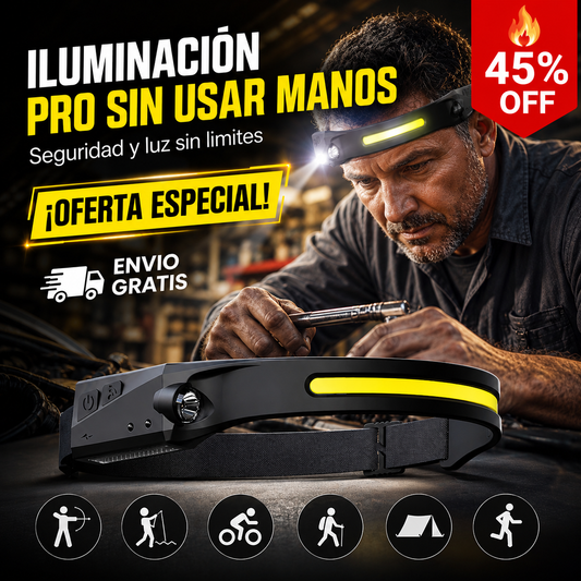 Linterna Frontal – Iluminación Manos Libres – Precisión en Cada Detalle!