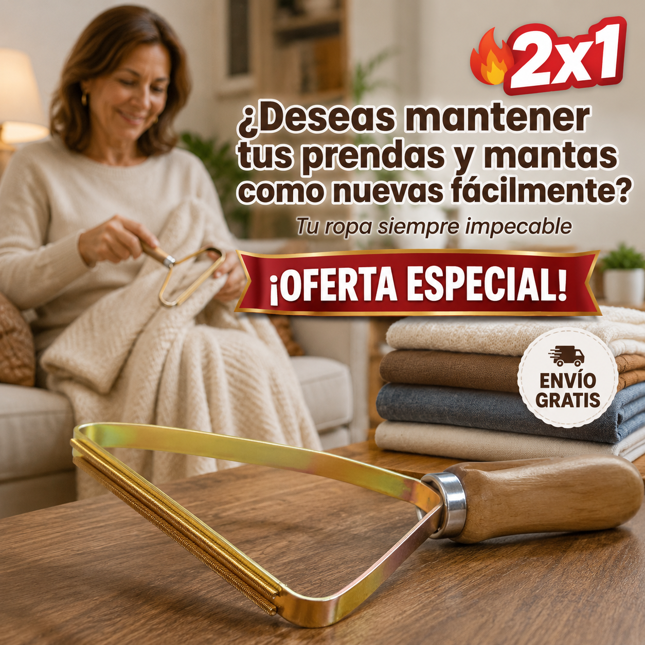 2x1 Renovador Textil – Quita Pelusas Eficaz – Prendas como nuevas sin esfuerzo!