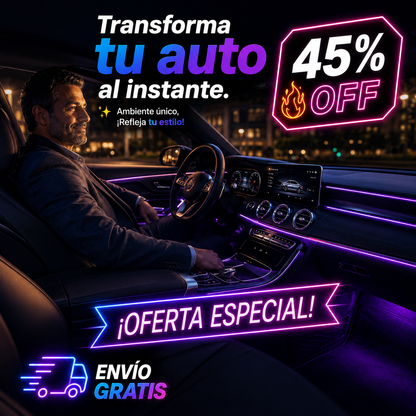 Luz Neón Interior – Personaliza tu auto – Refleja tu estilo.