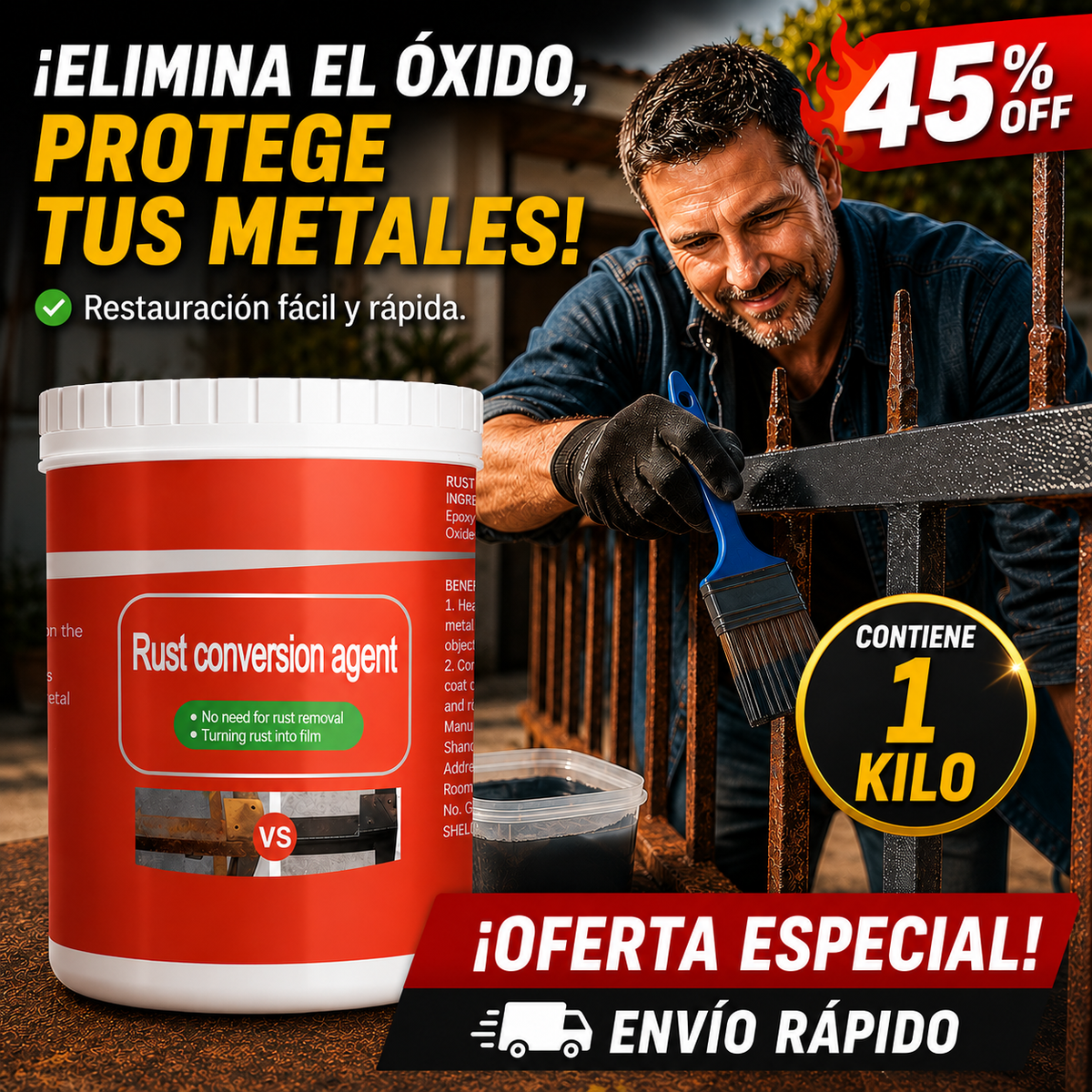 Convertidor Óxido – Restaura Fácil – Protección Metálica Duradera