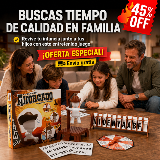 Juego de mesa familiar - El Ahorcado – Clásico juego que conecta Familias