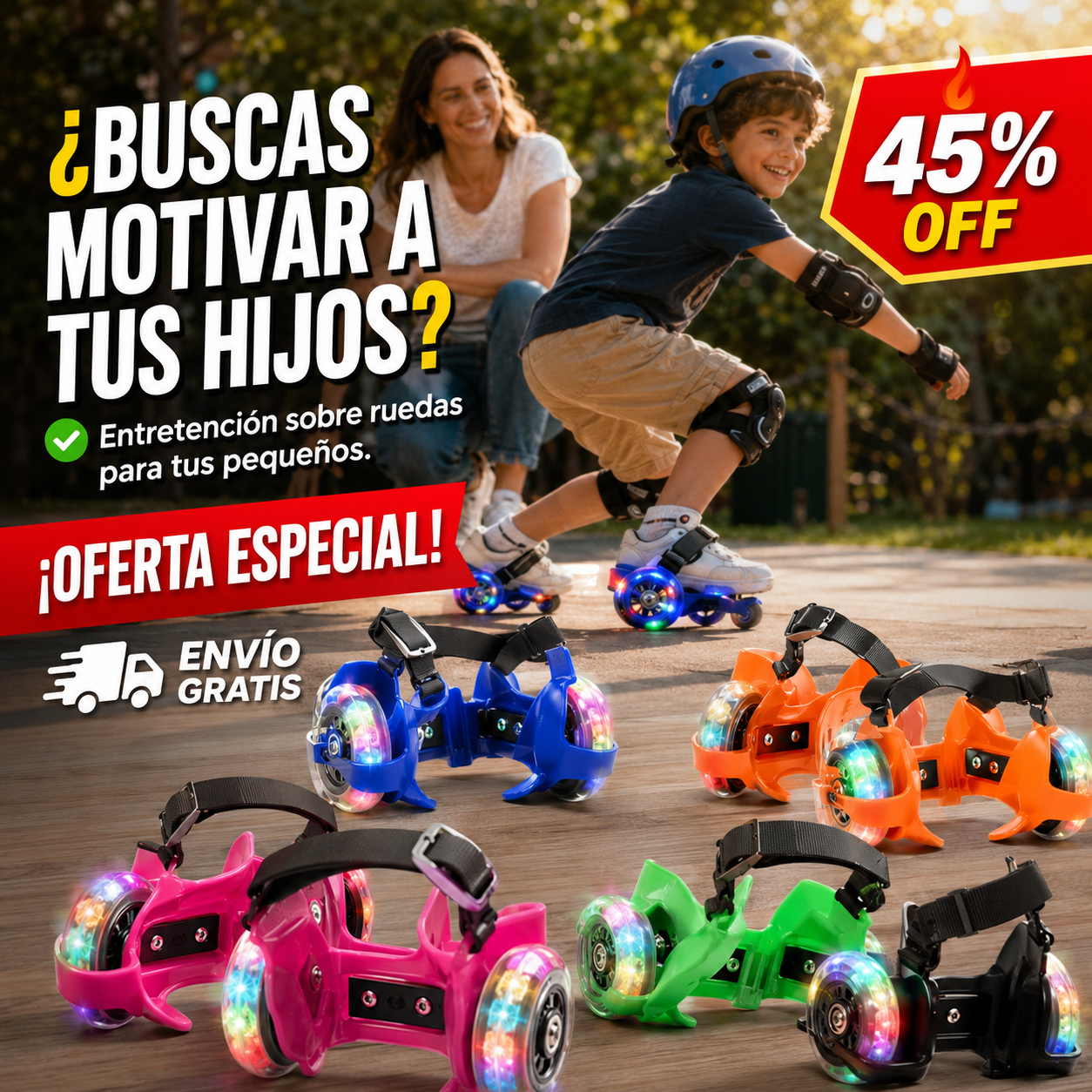 Patines de Zapato – Actividad Divertida – Movimiento Seguro y Brillante!