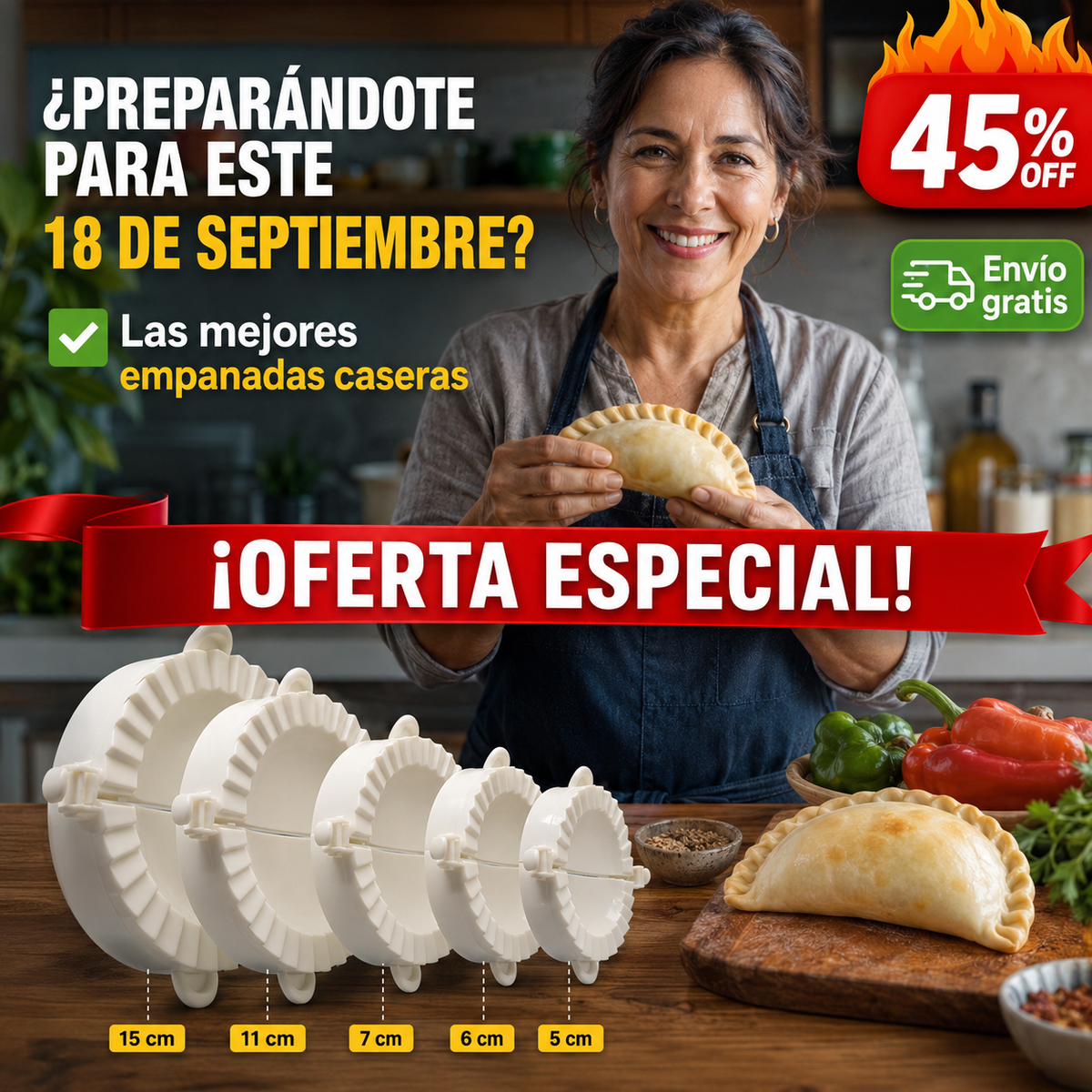 Moldes Empanadas caseras – Sellado Perfecto – Prolijidad siempre