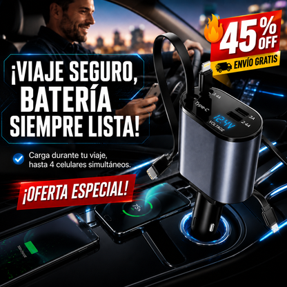 Cargador Celular para auto – Energía Constante – Viajes Sin Interrupciones