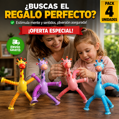 Pack 4 Jirafas – Estimulación Divertida – Regalo que Educa y Encanta