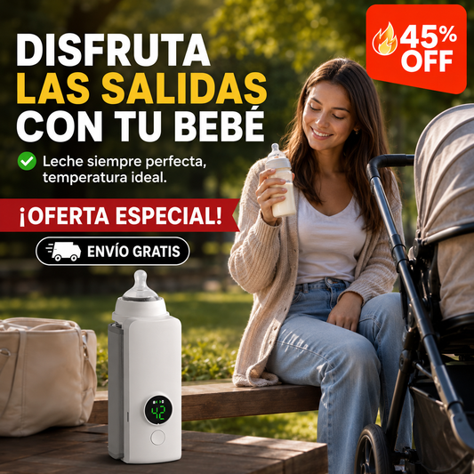 Calentador Portátil – Leche lista al instante – Salidas sin preocupaciones
