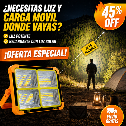 Foco Solar Autónomo – Ilumina & Carga – Tu Energía Off-Grid Siempre