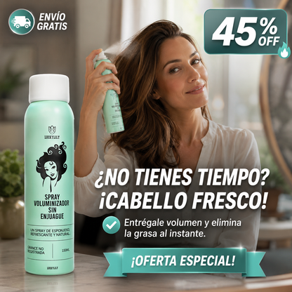 Spray Volumen sin enjuague– Refresca al Instante – Adiós Grasa en Segundos