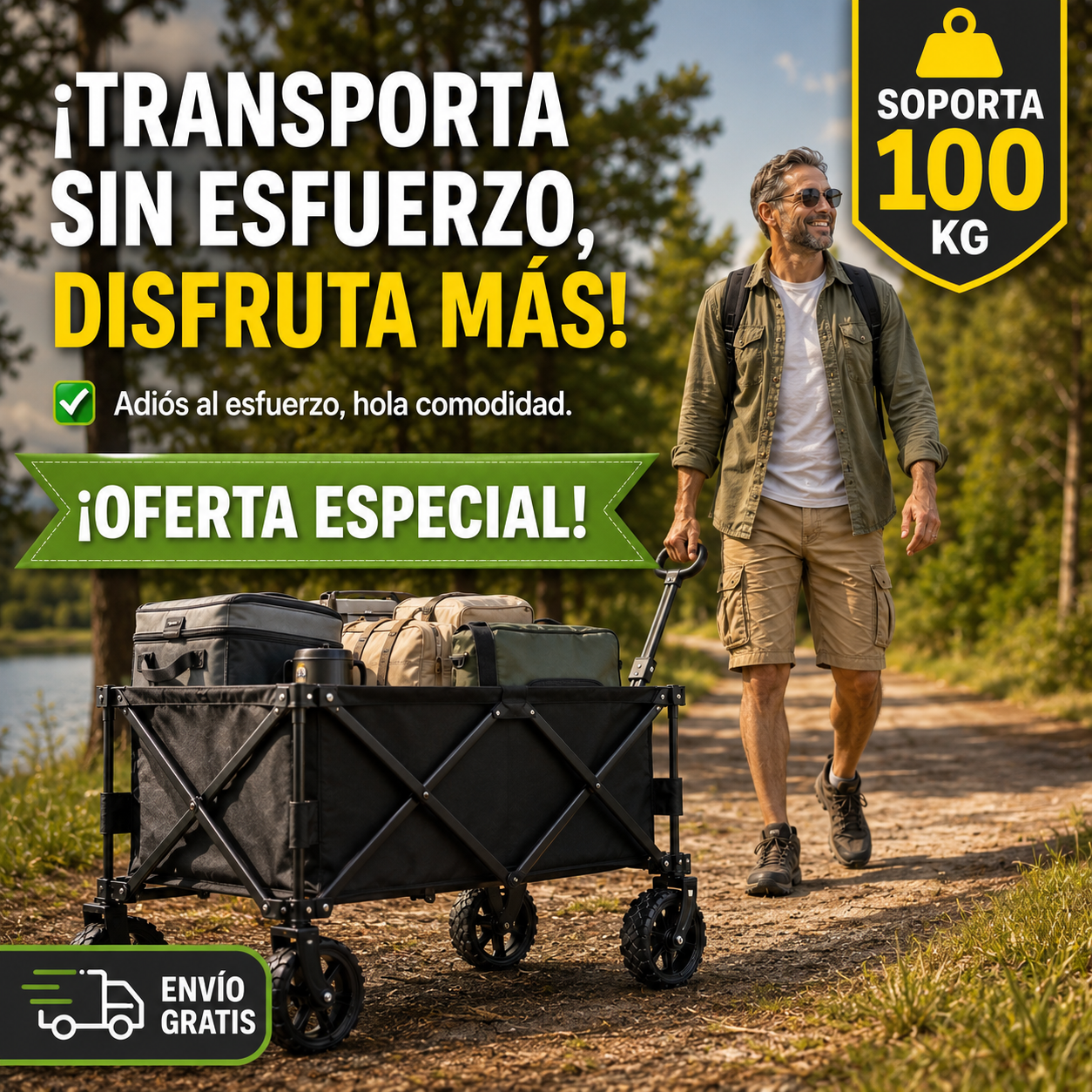 Carro Plegable – Transporte Fácil – Tus salidas sin peso.