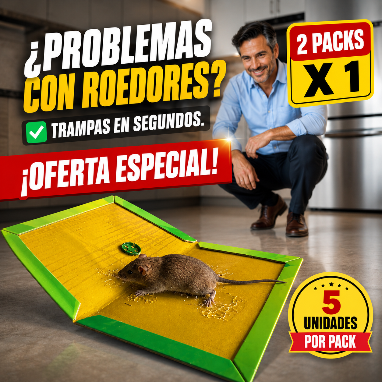 2 packs X 1 - Trampa Inteligente – Solución Discreta – Paz Mental Instantánea