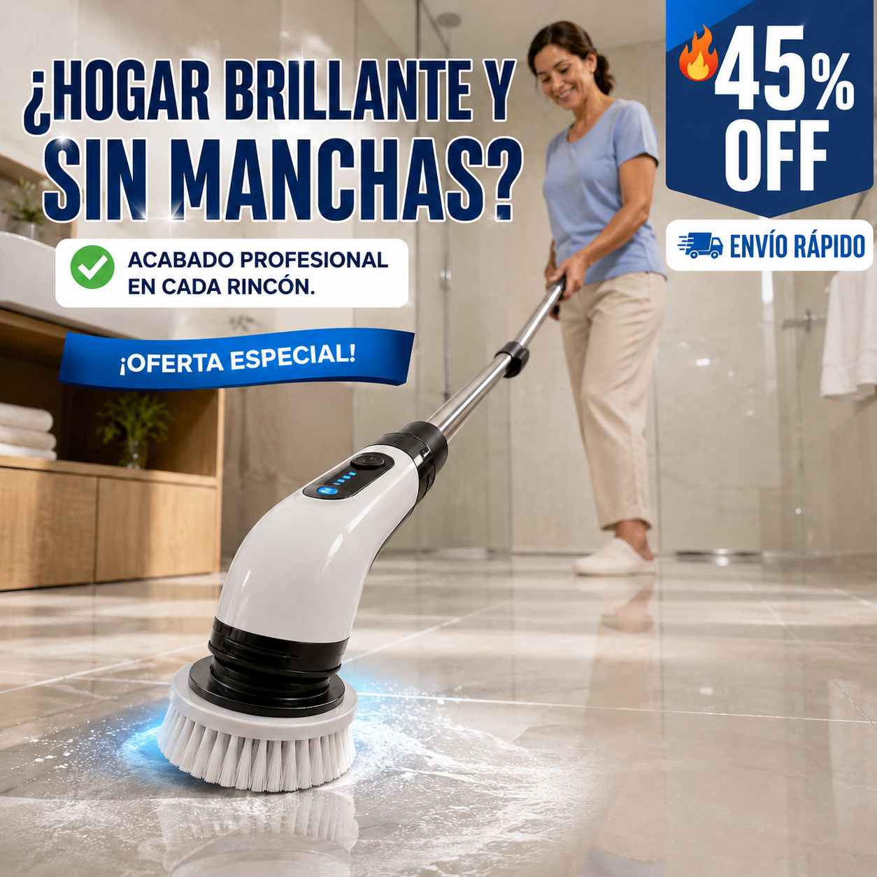 Limpiador Eléctrico – Limpieza Experta – Brillo Perfecto en Cada Rincón