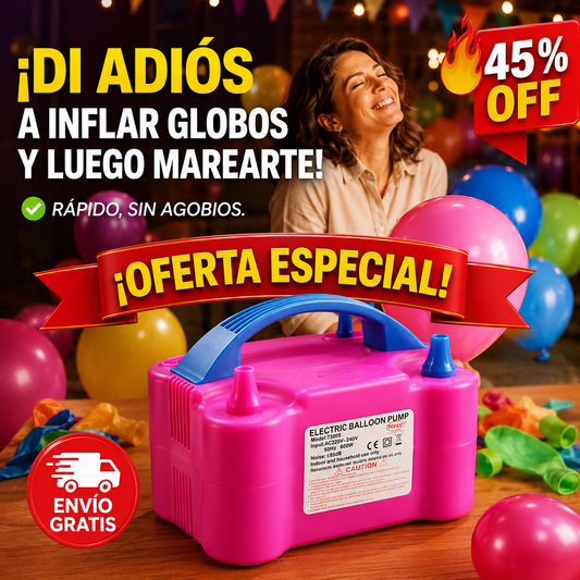 Inflador Eléctrico – Globos listos rapidamente – Adiós a la Fatiga