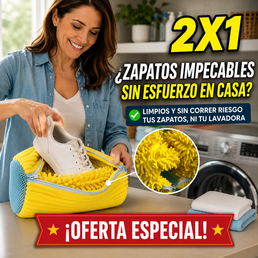 2x1 Bolsa para Lavado de Zapatos Fácil – Higiene Total –  Impecables Sin Esfuerzo