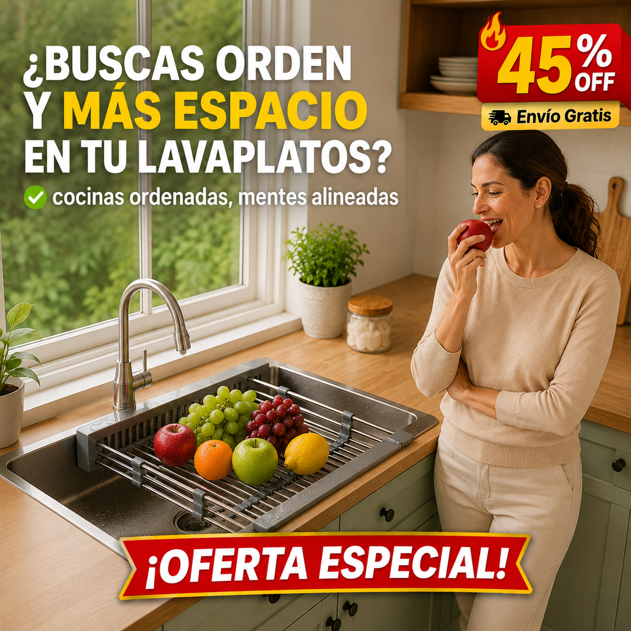 Escurridor Ajustable – Cocina Siempre Impecable