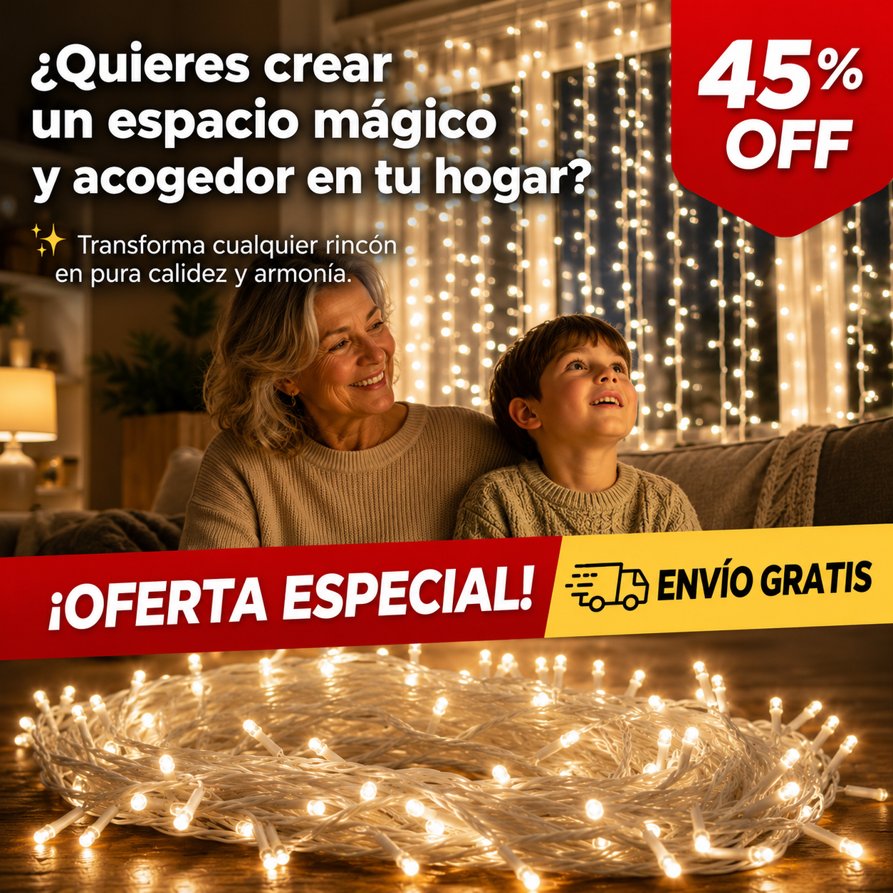 Luces Cortina – Crea Ambientes Únicos – Recuerdos Familiares Brillantes