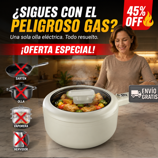 Olla Eléctrica 4 en 1 (1,8L) - Hazlo fácil - Cocina Premium Antiadherente!