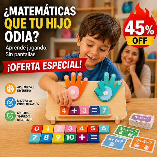 Juego Matemáticas Montessori – Manos Conteo y Tarjetas – Aprende Jugando!