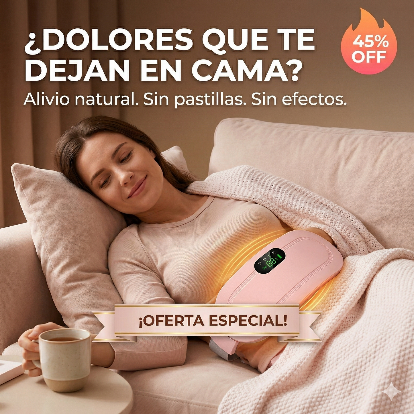 Cinturón Anti-Cólicos – Calor Terapéutico – No más dolor menstrual!