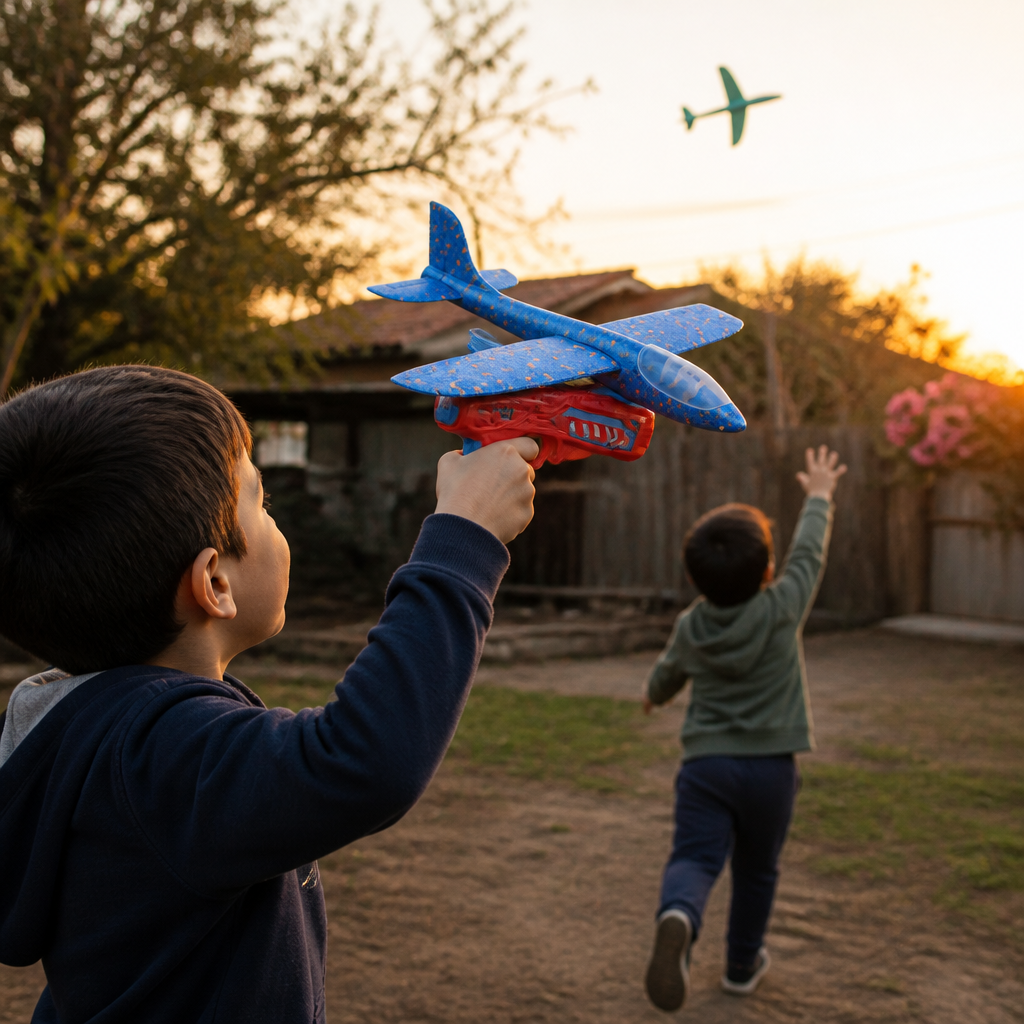 2x1 Pistola Lanza Aviones – Vuelan Lejísimo – ¡Se Entretienen Solos Afuera! — imagen 2