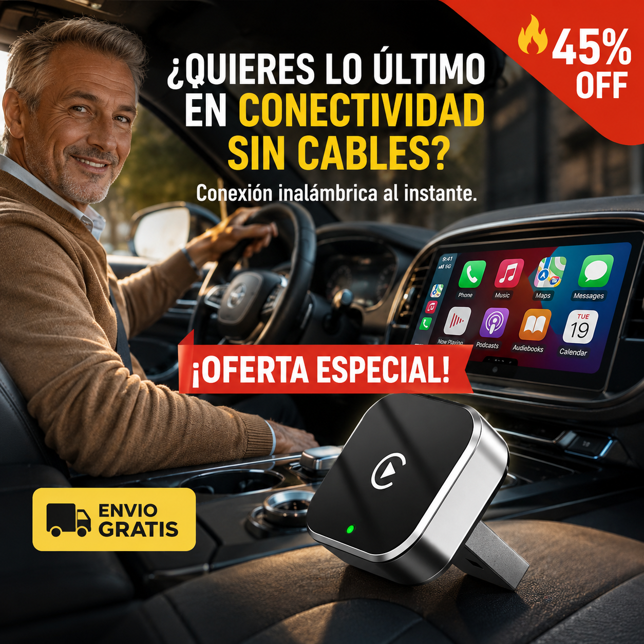 Wireless CarLink – Conexión Instantánea – Tu auto 100% moderno!