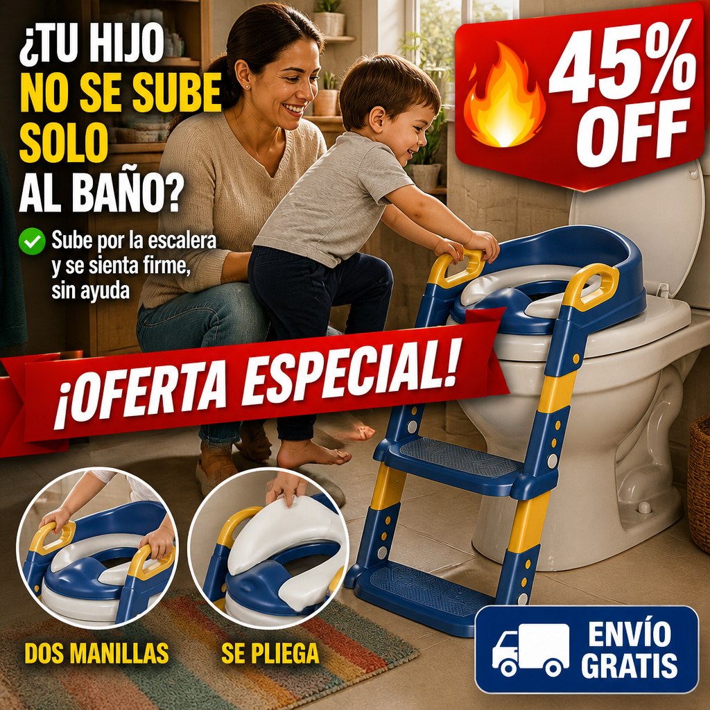 Adaptador de Baño con Escalera – Sube Solo y Deja el Pañal — imagen 1