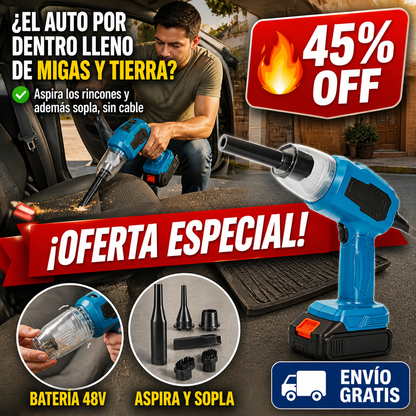 Aspiradora Sopladora Inalámbrica 2 en 1 – 48V – Deja el Auto Como Nuevo — imagen 1
