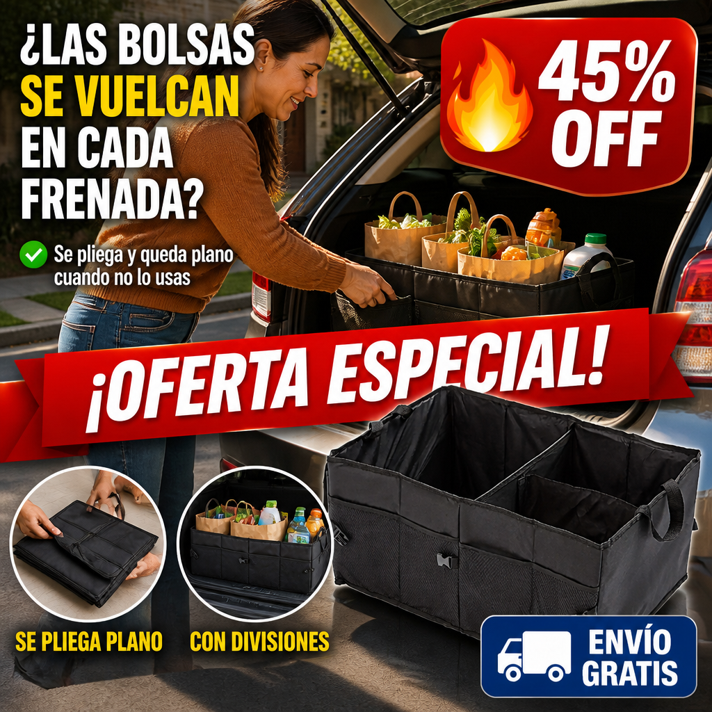 Organizador de Maletero Plegable – Las Bolsas Dejan de Volcarse — imagen 1