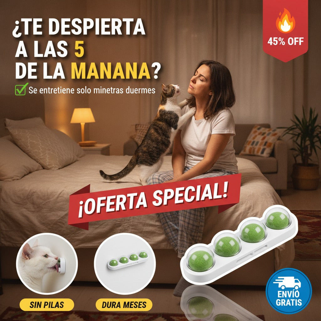 Bolas de Catnip para Pared – Pack de 3 – Hierba Gatera Natural — imagen 2
