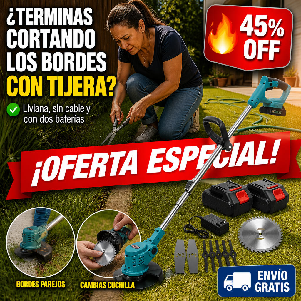 Desbrozadora Inalámbrica – Los Bordes en Minutos, Sin Cable! — imagen 1