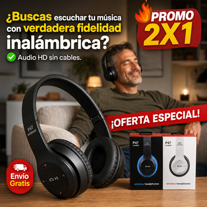 Auriculares P47 – Fidelidad Inalámbrica Total – Siente Cada Nota