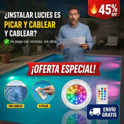 Foco LED Sumergible para Piscina – 16 Colores con Control – Sin Cables — imagen 2