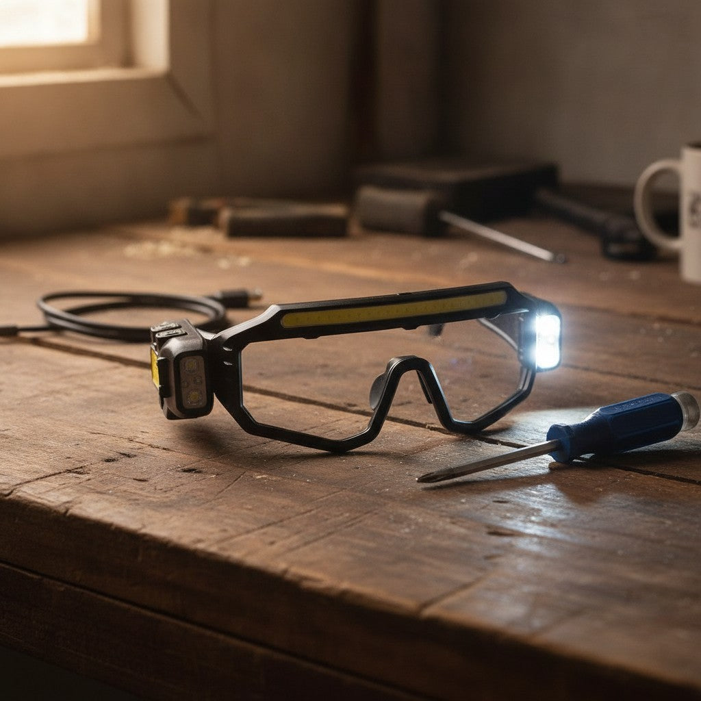 Gafas de Seguridad con Luz LED – Alumbran Donde Miras y te Dejan las Dos Manos — imagen 3