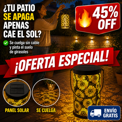 Farol Solar de Girasoles – Proyecta Flores en el Suelo Toda la Noche — imagen 1