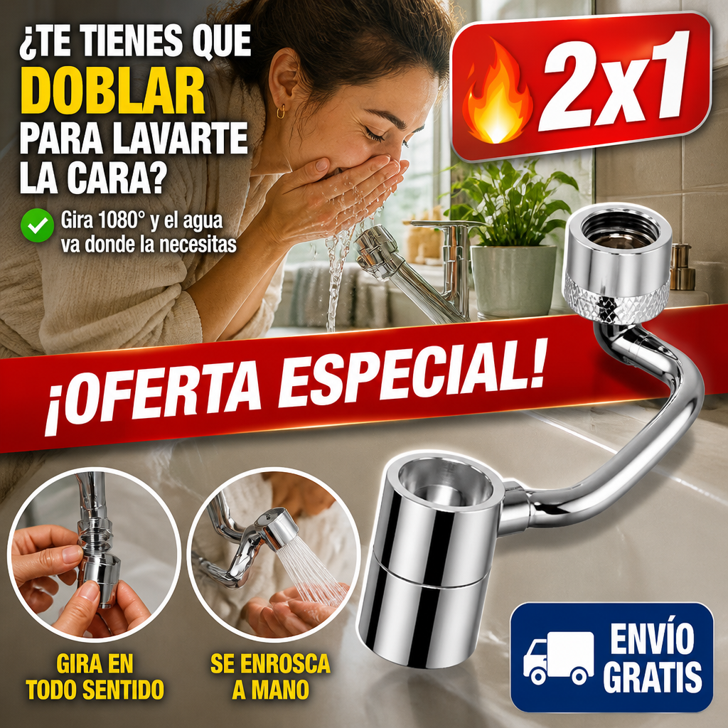 Adaptador Giratorio para Llave – El Agua va Donde la Necesitas! — imagen 1