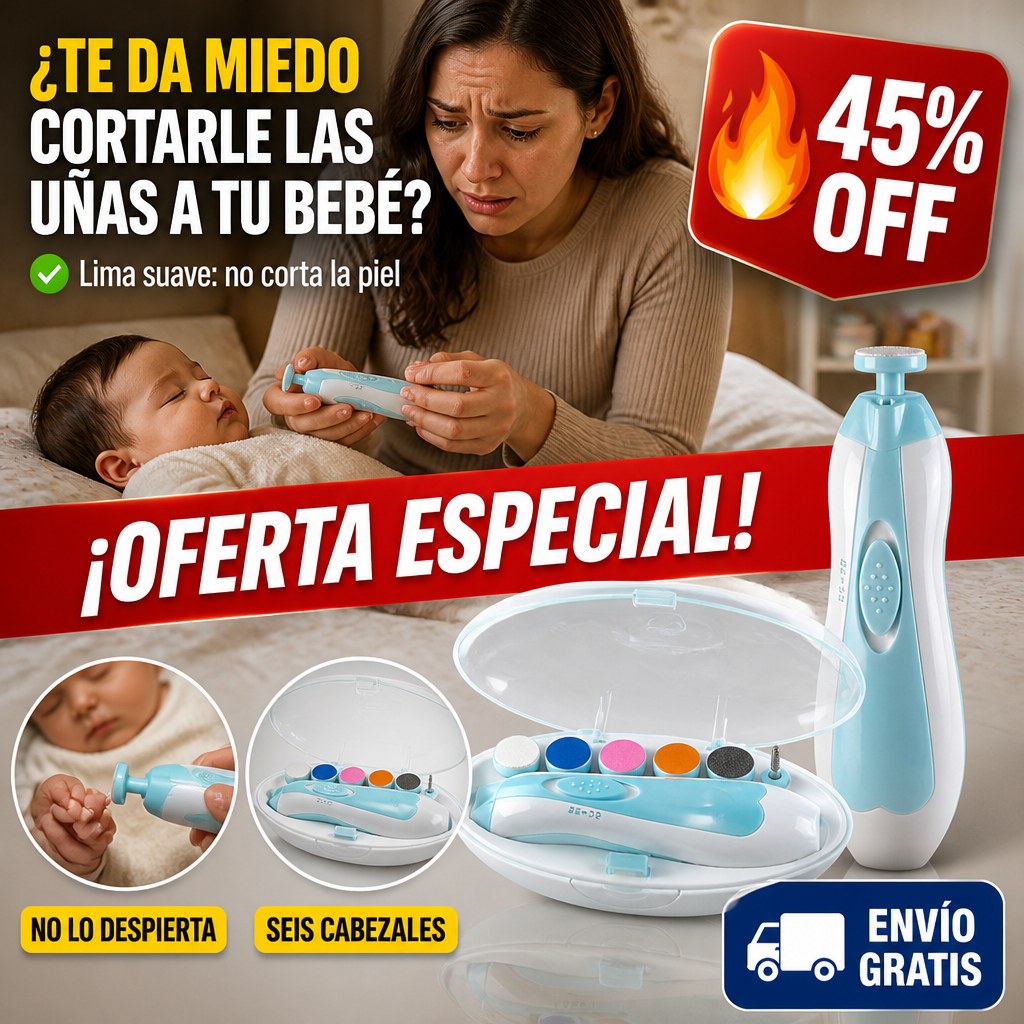 Lima Eléctrica para Bebé 6 en 1 – Sin Tijeras ni Sustos — imagen 1