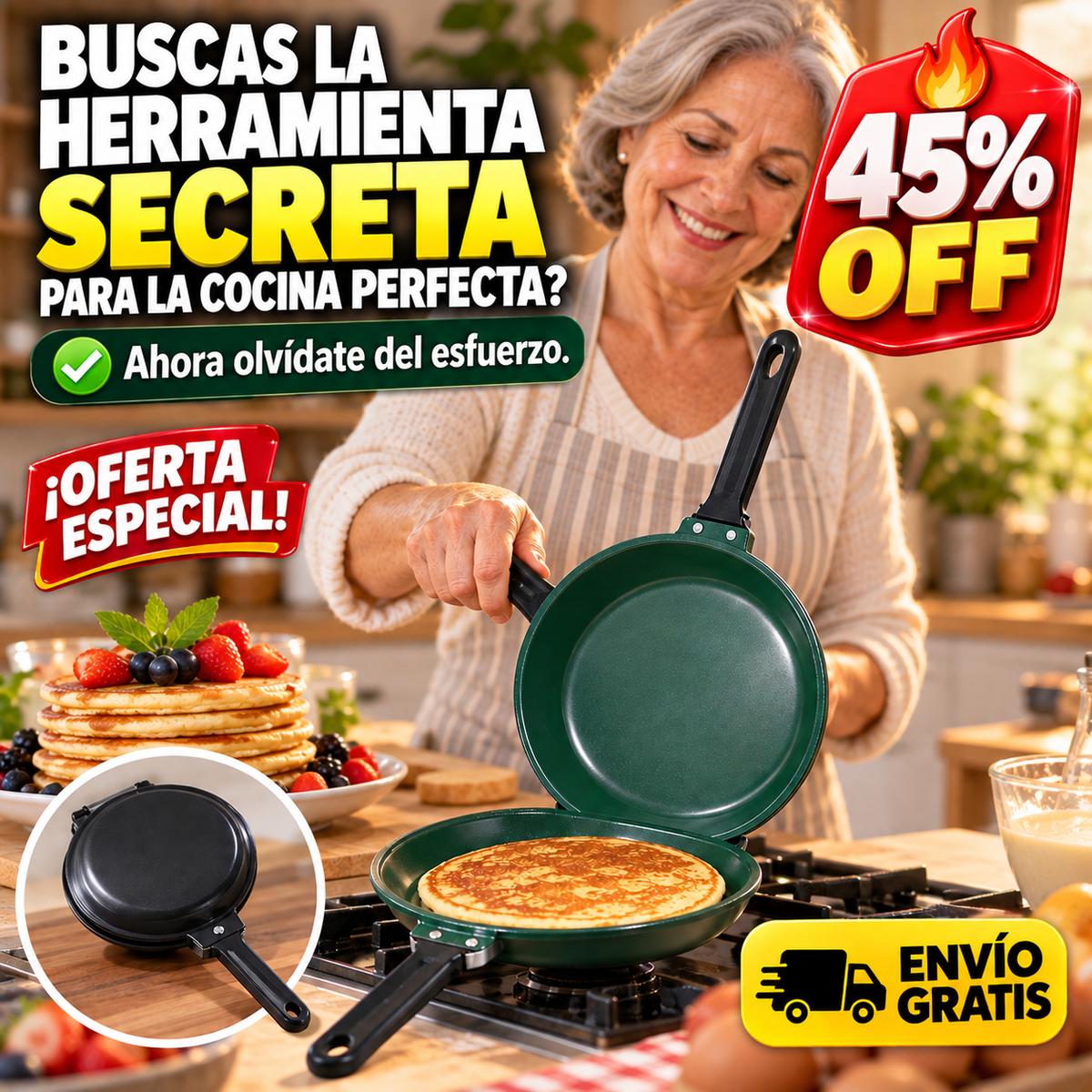 Sarten Panqueques Doble Cara — imagen 1