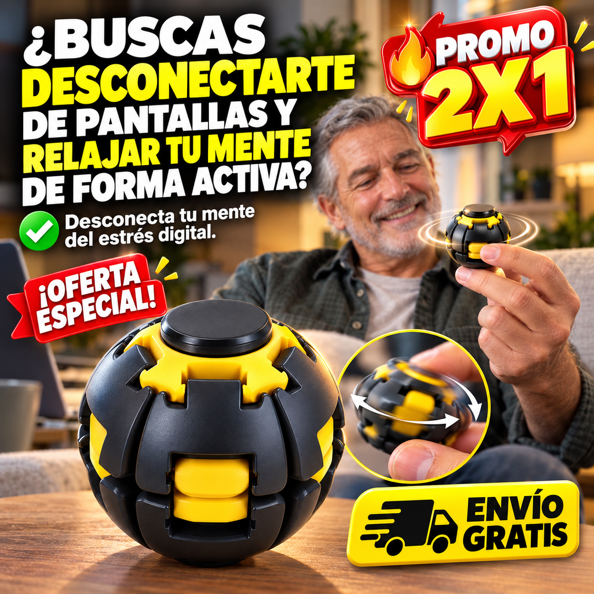 Spinner Pelota Antiestres Giratoria — imagen 1