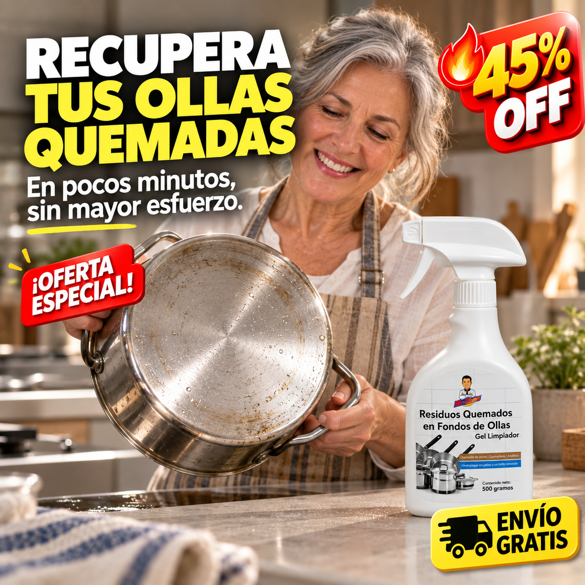 Limpiador De Ollas Quemadas 500g — imagen 1