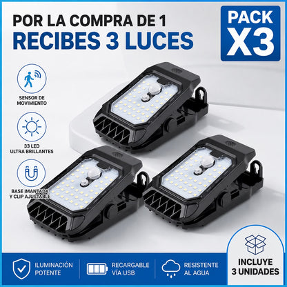 Pack X3 Lamparas Solares Clip — imagen 5