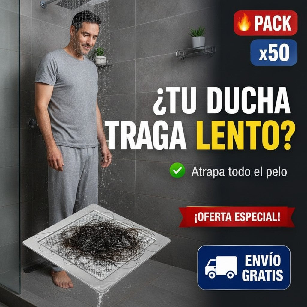 50 UNID X PACK - Filtro Desagüe desechable – Bloquea Suciedad – Ahorra en Plomeros — imagen 2