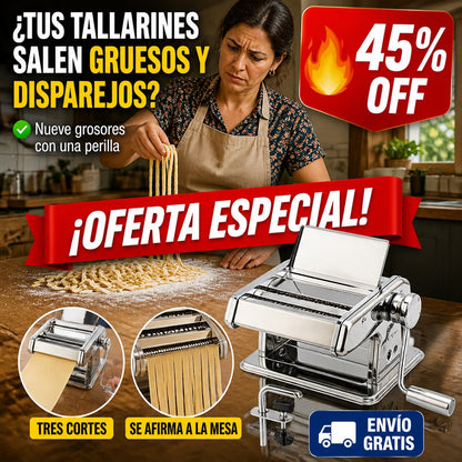 Máquina de Pasta 3 en 1 – Lámina, Tallarín y Fetuccini — imagen 1