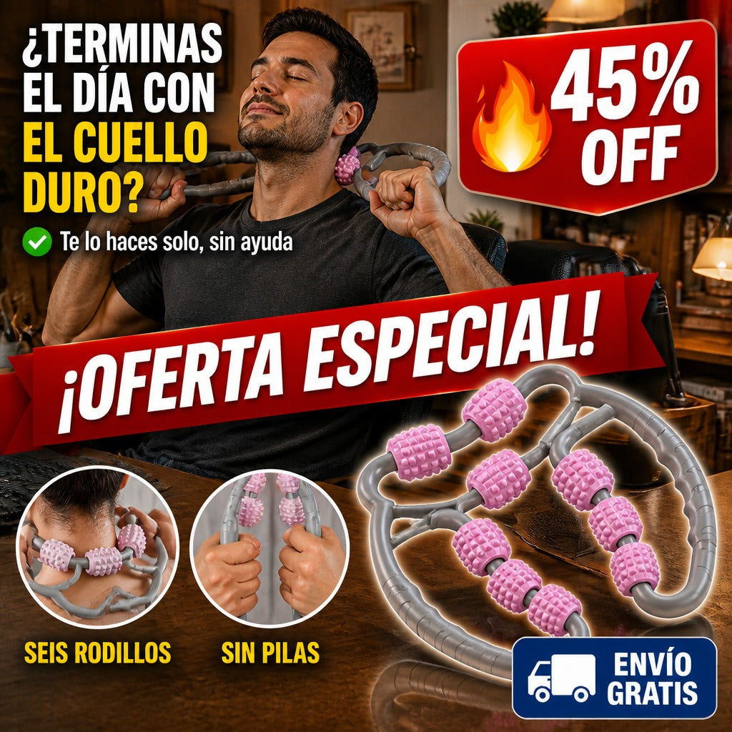 Masajeador Manual de Cuello 2 en 1 – Te lo Haces Solo en Dos Minutos — imagen 1