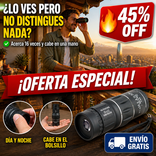 Telescopio Monocular 16x52 – Acerca 16 Veces – Cabe en la Mano — imagen 1
