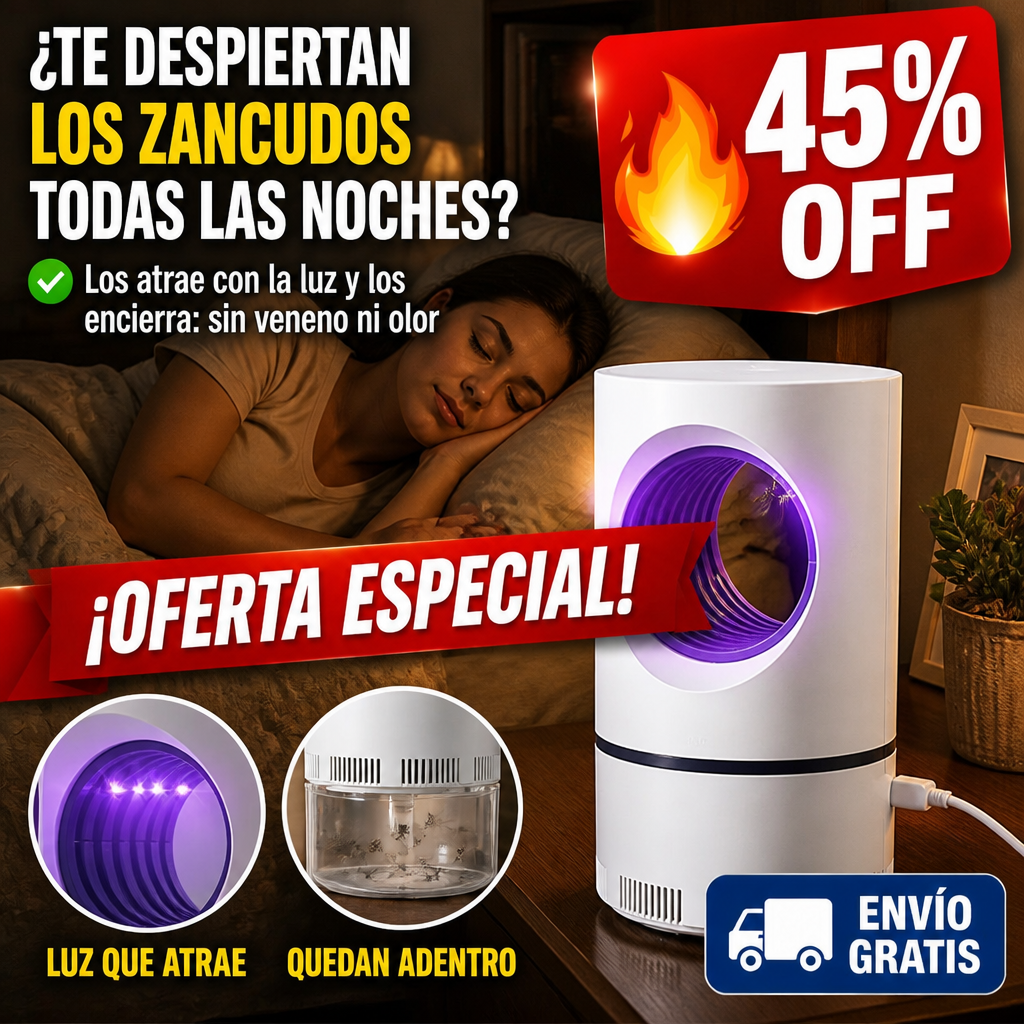 Lámpara Atrapa Mosquitos USB – Silenciosa y Sin Veneno — imagen 1