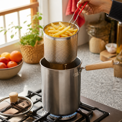 Olla Freidora con Canastillo – Fríes Sin Salpicar la Cocina! — imagen 2