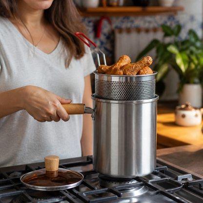 Olla Freidora con Canastillo – Fríes Sin Salpicar la Cocina! — imagen 3
